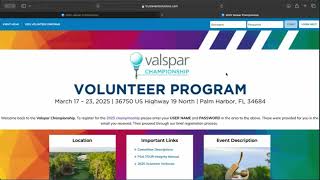 Valspar Championship  Volunteer Registration [upl. by Taffy]