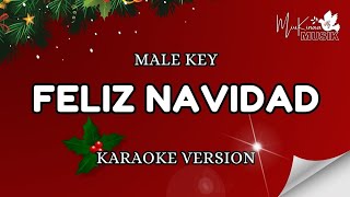 FELIZ NAVIDAD KARAOKE VERSION  MALE KEY  NADA PRIA [upl. by Lamaaj]