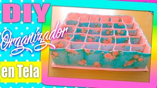 TUTORIAL ORGANIZADOR EN TELA RECTANGULAR CON DIVISIONES INTERNAS  DIY ORGANIZER Resubido [upl. by Nordine]