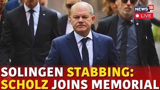 Solingen Knife Attack News LIVE  German Chancellor Olaf Scholz Attends Memorial  Germany  N18G [upl. by Assitruc]