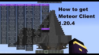 How to Install and Use the Minecraft Meteor Hacked Client 1204 Outdated [upl. by Anoyi]