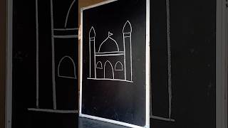 29s Easy Mosque🕌 drawing shorts [upl. by Fanchan]