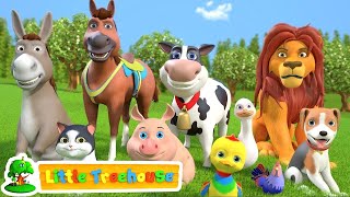 Animal Sound Song 🐷🐮🐶 Kindergarten Videos for Children  Cartoons Videos by Little treehouse [upl. by Kcirrek]