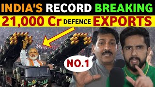 1ST TIME IN HISTORY INDIAS 21000 CR DEFENCE EXPORTS PAK PUBLIC SHOCKING REACTION ON INDIA REAL TV [upl. by Nerek344]