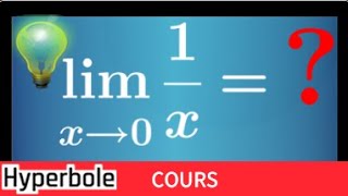 comprendre les limites des fonctions usuelles x et 1x graphiquement  important et facile [upl. by Lairea]