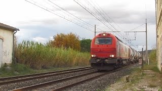 des trains qui passent  PIOLENC  PK 706 du PLM  25112016 [upl. by Oremo]