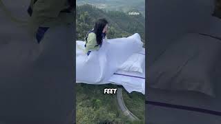 Woman Pays 10000 for Cliff Camping—Would You Dare [upl. by Georgeanne]