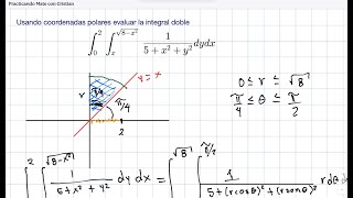 Integrales dobles en coordenadas polares 1 [upl. by Glenine]