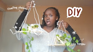 I made floating shelves with skewers DIY floating shelves and cliphanger [upl. by Inele]