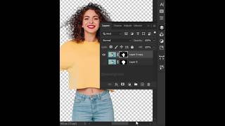 Easy way to remove background of curly hair using Photoshop shorts [upl. by Leban]