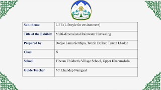 MultiDimensional Rainwater Harvesting  UTCV  7th CTA Level Science Math amp Environment Exhibition [upl. by Inalawi635]