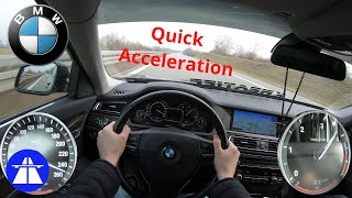 BMW F01 730d STAGE 2 320HP TOP SPEED GERMAN AUTOBAHN TEST DRIVE 4K MAX ACCELERATION [upl. by Asiret700]