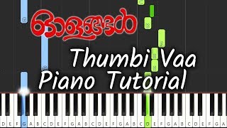 Thumbi Vaa Piano Tutorial Notes amp MIDI  Olangal  Malayalam Song [upl. by Kaylyn]