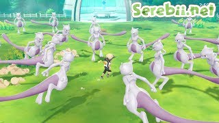 Mewtwo in Pokémon GO Park  Special Pokémon Lets Go Pikachu amp Lets Go Eevee Clip [upl. by Solitta]