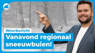 Weerbericht vanavond regionaal sneeuwbuien ❄️❄️❄️ [upl. by Latrice]