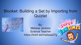 Blooket Building a Set by Importing from Quizlet [upl. by Goodyear]