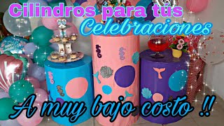 Como hacer cilindros para fiestas a muy bajo costo 💰💲 Material reciclado cartón [upl. by Sirrep]