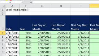 Excel Magic Trick 783 Date Functions amp Formulas 17 Examples [upl. by Charlene]