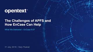 The Challenges of APFS and How EnCase Can Help [upl. by Patricio]