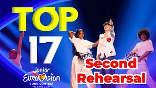 Junior Eurovision 2024  My Top 17 After The Second Rehearsal [upl. by Cohdwell13]