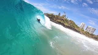 Two bodyboarders get into a fight almost haha at Froggies Gold Coast  Bodyboard RAW POV [upl. by Arinayed]