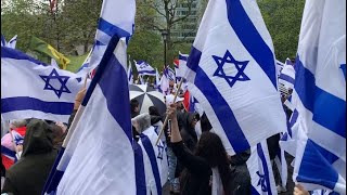 Scenes from Israel Independence Day Rally in Montreal [upl. by Dempstor]