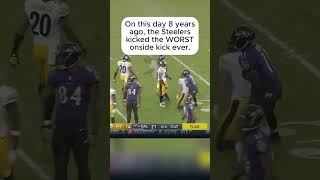 Nov 6th 2016 the Steelers kicked the WORST onside kick ever nfl steelers thisdayinsports [upl. by Enecnarf]