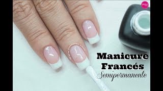 Francés semipermanente para principiantes  Gel polish french Manicure [upl. by Armando]