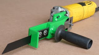 Angle Grinder HACK  Making A Reciprocating Saw From Angle Grinder  DIY [upl. by Alvina]