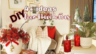 Ideas y DIY para decorar la casa en Navidad  Decoracion Navideñas Rojo clasico [upl. by Hgielram235]