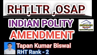 Important Amendments of Indian Constitution for OSSCLTRRHT OSSSCOSAP [upl. by Cochrane487]