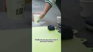 Stain resistance test of odourless elastic interlocking tile test flooring [upl. by Enivid]