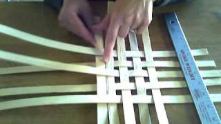 Basket Weaving Video 3 Weave a basic square or rectangular basket base [upl. by Zacek]