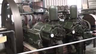 Ruston Hornsby 9HRC Twin Cylinder Stationary Diesel Engine [upl. by Ginelle]