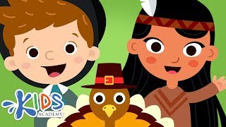 Thanksgiving Story for Kids  The First Thanksgiving Cartoon for Children  Kids Academy [upl. by Yates]