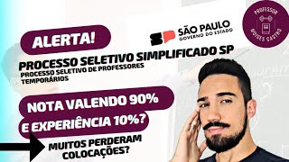 Processo seletivo simplificado de Professores SP Peso da nota e experiência Veja [upl. by Wagstaff]