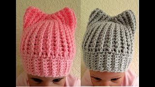 Stylish baby cap with flap knitting in hindi by jkknitting [upl. by Berard]