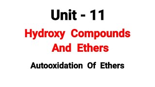 Autooxidation of ethers  Hydroxy Compounds And Ethers  TN 12th Chemistry  in tamil [upl. by Liakim]