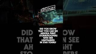 Ahsoka fights Stormtroopers in one of the opening scenes for Star Tours [upl. by Yelahs]