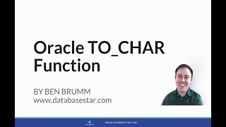 Oracle TOCHAR Function [upl. by Nonahs]