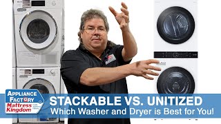 Stackable vs Unitized Washer and Dryer Which Laundry Set is Best For You [upl. by Borreri14]