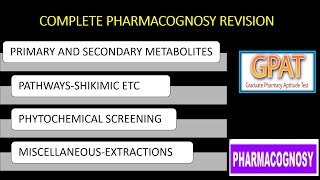 COMPLETE PHARMACOGNOSY AND ANALYSIS IN ONE VIDEO PHARMACOGNOSY AND ANLYSIS EASY WAY TO STUDY GPAT [upl. by Lyman17]