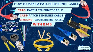 HOW TO MAKE A PATCH ETHERNET CABLE  CAT6 AND CAT5  CROSSING CRIMP In Telugu By Bangalore Pillodu [upl. by Burty44]