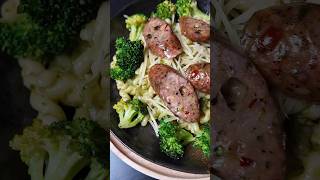 Simple Pesto Pasta recipe with Italian Sausage dinnerideas pasta [upl. by Nauqed]