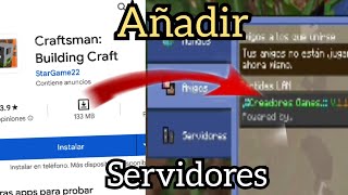 Como jugar SERVIDORES en Craftsman actualizado 2023 😎 [upl. by Eenalem]