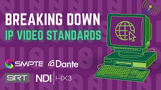 IP Video Production Standards SMPTE 2110 NDI Dante SRT [upl. by Lauren]