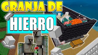 GRANJA de HIERRO más FACIL para Minecraft Bedrock 121 [upl. by Kcirted]