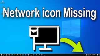 How To Fix Network icon Missing From Taskbar in Windows 10Solved [upl. by Ynohtona]