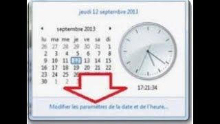 Comment changer la date et heure du système windows [upl. by Ibbob]