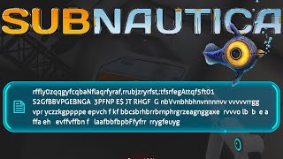 Subnautica Multiplayer Coded Message [upl. by Greerson]